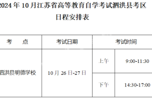 参加江苏省2024年10月高等教育自学考试的考生注意啦！